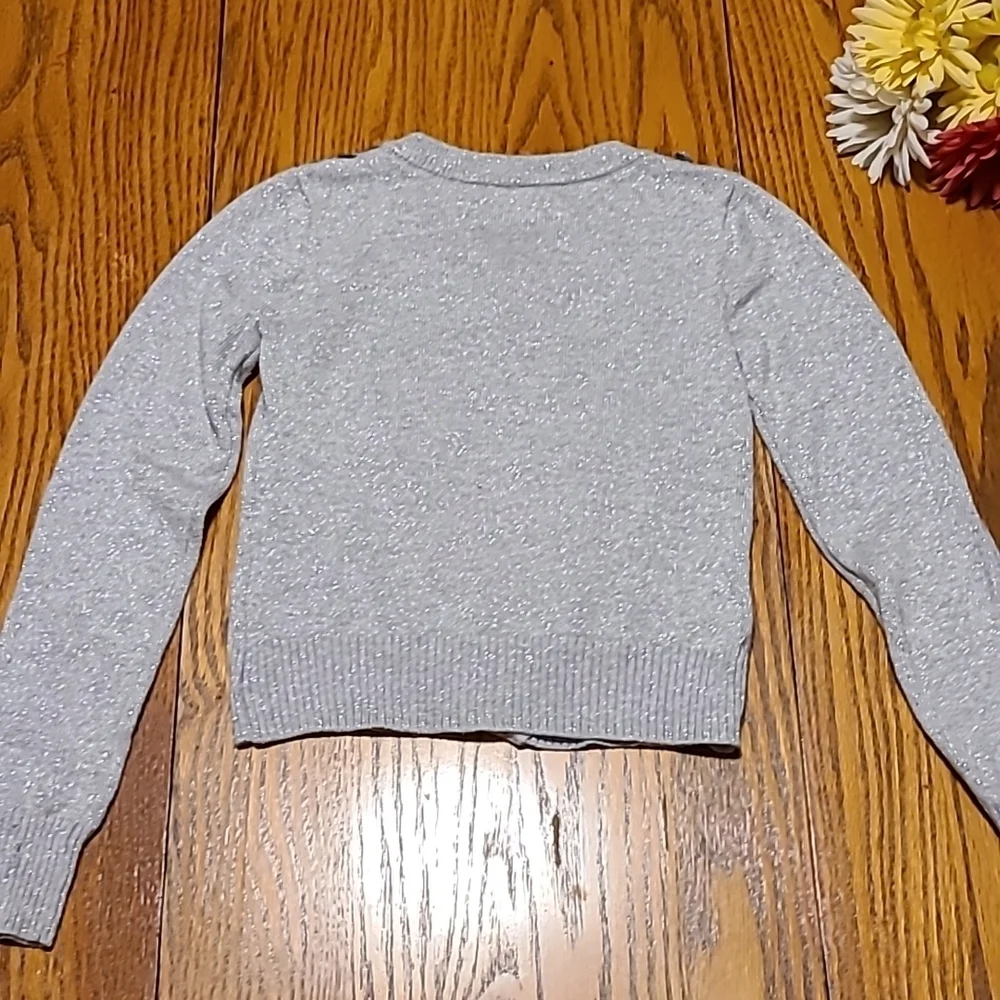 Justice Sequined Button Down Cardigan Sweater - Girl's 6